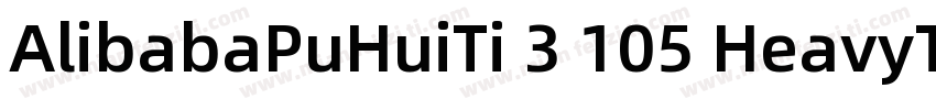 AlibabaPuHuiTi 3 105 HeavyTrueTyp字体转换